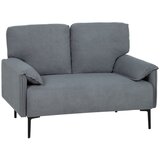 Nesta 2-sedežna zofa, debele blazine, žametna prevleka, siva, udoben oblazinjen kavč, (5000493828) | Shoptok.si