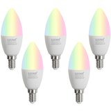LUUMR Komplet 5 Pametne LED žarnice E14 C37 Opal RGBW 4,9 W 470 lm 2700-6500 K Cene