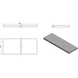 Sapho Ploča za umivaonik AVICE 150x49,5 cm siva/cement | Eponuda.com