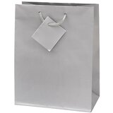  Vrečka darilna mala plast. mat. 11,1x13,7x6,2 srebrna | Shoptok.si
