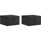  Stenski nočni omarici s predalom 2 pcs Črna 33 x 34,5 x 20 cm, (5000209449) | Shoptok.si