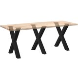 vidaXL Noge za blagovaonski stol u obliku slova X, 3 kom, crne, 70 x (72-73) cm, čelik | shoptok.hr