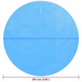 Plutajući Okrugli PE Solarni Pokrivač za Bazen 381 cm Plavi | shoptok.hr