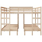  Trostruki okvir kreveta na kat 200x200/80x200 cm od borovine | shoptok.hr