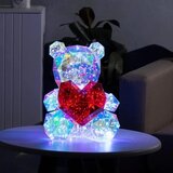  Svetleća figura Crystal meda sa crvenim srcem, 30 cm Cene