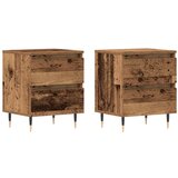  Nočne omarice 2 kosa Staro les 40x35x50 cm Obdelan les | Shoptok.si