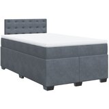 vidaXL Box spring postelja z vzmetnico temno siva 120x200 cm žamet, (21310859) Cene