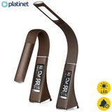 Platinet PDLU2 usnjena namizna LED svetilka, ura, datum, temperatura, rjava, (20533082) Cene