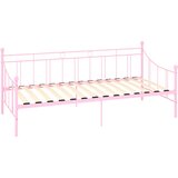 Okvir za dnevni ležaj ružičasti metalni 90 x 200 cm | shoptok.hr