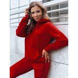 DStreet Bluza damska BASIC z kapturem czerwona | shoptok.hr