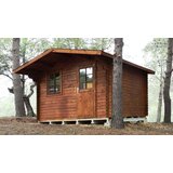 Male kuće Drvena vrtna kuća LUGO 350 × 320 cm sa šindrom | shoptok.hr