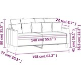  Dvosed vinsko rdeč 140 cm žamet | Shoptok.si
