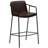 DAN-FORM Denmark Tamno smeđa barska stolica od imitacije kože Boto, visina 105 cm