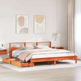  Krevet s regalom za knjige bez madraca 180x200 cm od borovine Cijene