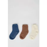 Defacto Baby Boy 3 Piece Cotton Long Socks