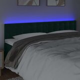  LED uzglavlje tamnozeleno 160x5x78/88 cm baršunasto | shoptok.hr
