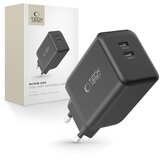 TECH-PROTECT PD45W 2-PORTNI USB-C MREŽNI POLNILEC ZA TELEFONE, ČRN, (21974711) | Shoptok.si