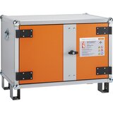 Cemo Varnostna omara za polnjenje akumulatorjev BASIC, z nogami, višina 620 mm, 230 V, oranžne/sive barve | Shoptok.si