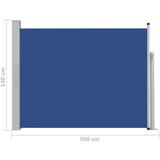  Zložljiva stranska tenda za teraso 140x500 cm modra, (20966563) | Shoptok.si