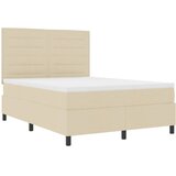  Krevet s opruga kutije s madracem Krema 140 x 190 cm tkanina | shoptok.hr