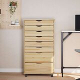  Pokretni ormar s ladicama MOSS Prozirni lak 53 x 39 x 103 cm - Smeđa 53 x 39 x 103 cm | shoptok.hr