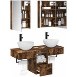  Set ormarića za kupaonicu 5 kom. Dimljeni hrast | shoptok.hr