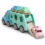  Edukativni razvrstivač za kamione i vuču s automobilskim blokovima, pastelni, BIO plastični | shoptok.hr