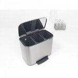 Brabantia Koš za smeti Bo Pedal Bin, 3x 11 L, srebrn | Shoptok.si
