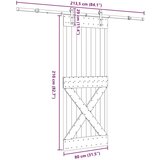 vidaXL Klizna vrata s priborom za montažu 80 x 210 cm masivna borovina | shoptok.hr