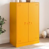 Maison Chic Komoda - Predalnik gorčično rumena 67x39x107 cm jeklo, (21715986) | Shoptok.si