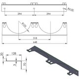 Proline STENSKO DRŽALO ZA 2 PLINSKI JEKLENKI MAX DIA. 250MM UTRJEVANJE, (21911740) | Shoptok.si