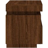  Noćni ormarić s LED svjetlima boja smeđeg hrasta 40x39x48,5 cm | shoptok.hr