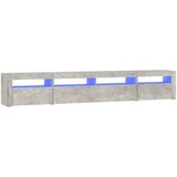 TV ormarić s LED svjetlima siva boja betona 240x35x40 cm | Eponuda.ba