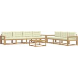  Set vanjskih sofa 7 kom. Bijela i krem | shoptok.hr