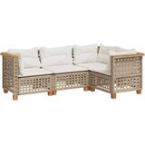 vidaXL 4-dijelni set vrtnih sofa s jastucima bež od poliratana | shoptok.hr
