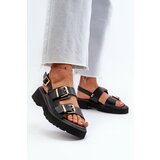 Kesi Women's Sandals with Buckles Eco Leather Black Konanttia Cene
