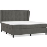 The Living Store Box spring postelja z vzmetnico temno siva 180x200 cm žamet - Box Spring Postelja, (21488924) | Shoptok.si