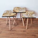Hanah home 3Shp263 - beige beigebrowngold nesting table (3 pieces) | ePonuda.com