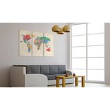  Slika - Italian names of countries in vivid colors - triptych 60x40 | shoptok.hr