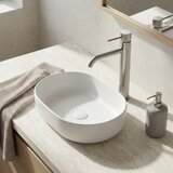 REA Bath Kopalniški mešalnik Lungo Stripe Brush Nickel | Shoptok.si