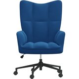  The Living Store Stol za sproščanje moder žamet - Stol Za Sproščanje, (21449287) | Shoptok.si