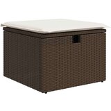  2-dijelni set vrtnih sofa poliratan i bagrem s jastucima smeđi | shoptok.hr