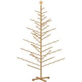  Drveno božićno drvce Smeđa 210 cm Masivno borovo drvo | shoptok.hr