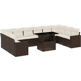  The Living Store Vrtna sedežna garnitura 11-delna z blazinami rjava poli ratan - Vrtna Sedežna Garniture, (21461858) | Shoptok.si
