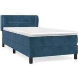 vidaXL Box spring krevet s madracem tamnoplavi 90x190 cm baršunasti | shoptok.hr