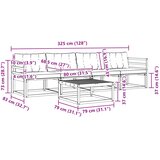  Set vanjskih sofa 5 pcs Bijela i crna 79 x 79 x 37 cm | shoptok.hr