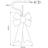 Brilagi LED spoljna božićna dekoracija LED/3,3W/230V IP44 zlatna mašna | Eponuda.com