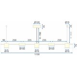 Toolight APP929-5CP GOLD LED viseća stropna svjetiljka | shoptok.hr
