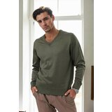 Dewberry 38804 Mens V Neck Knit Sweater-NEFTİ Cijene