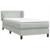 Box Spring krevet s madracem svijetlo sivi 80x220 cm samt | shoptok.hr